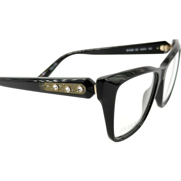 Swarovski SK5468 Womens Plastic Eyeglass Frame 001 Shiny Black 53-14